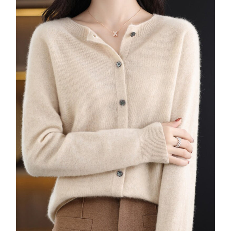 Thura™ | Strikkede sweater med rund hals til kvinder
