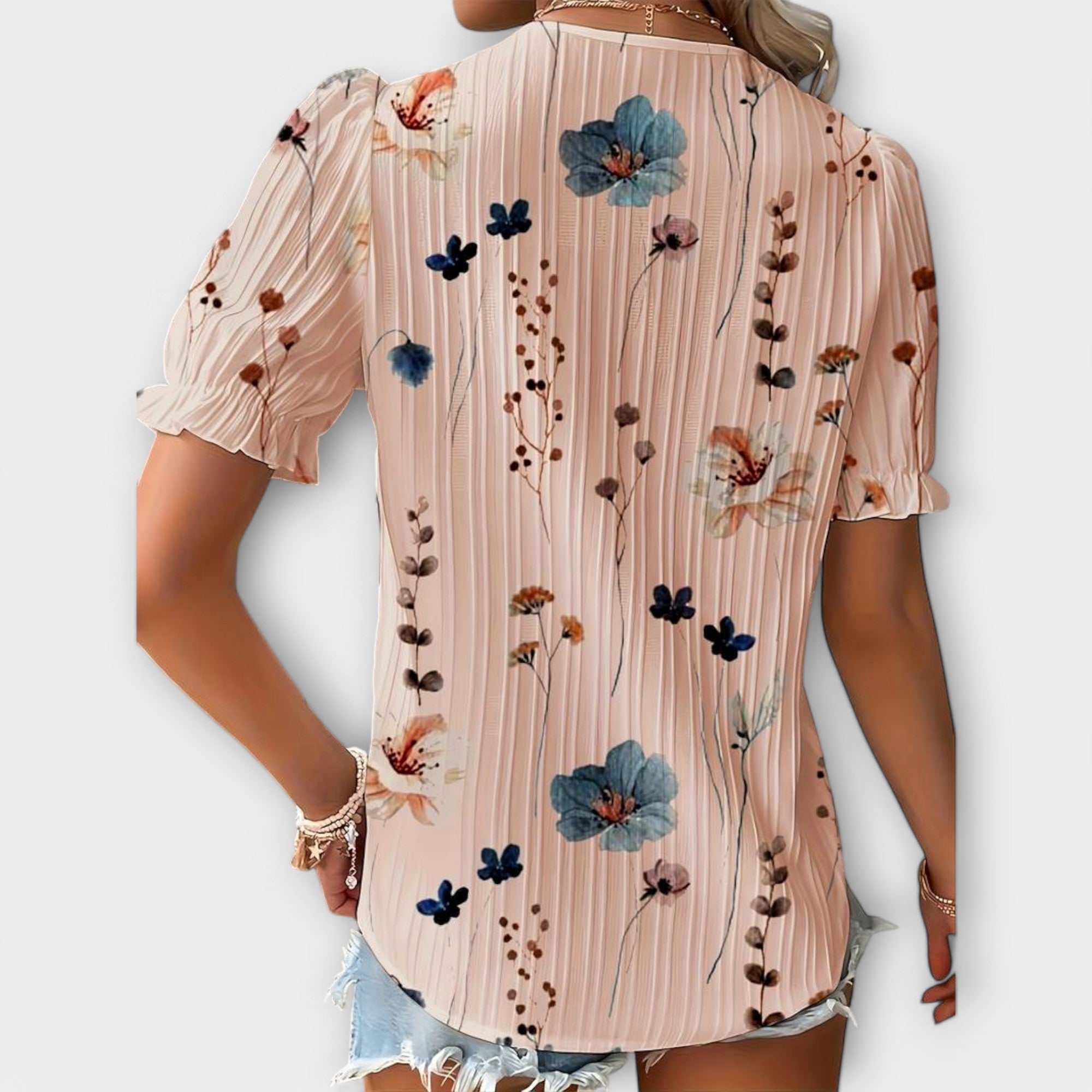 Emily - Modebluse med V-udskæring