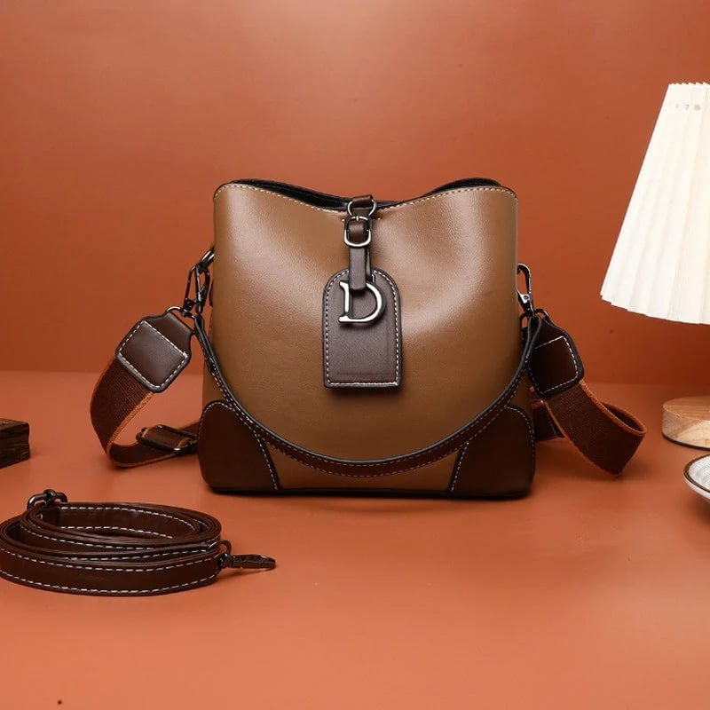Elegant Læder Crossbody Taske