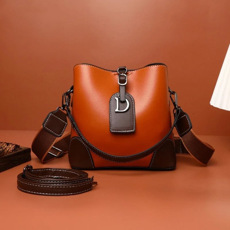 Elegant Læder Crossbody Taske
