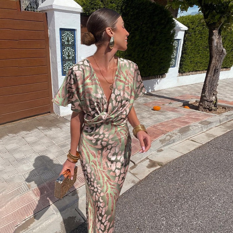Roxane | V-Hals Maxi Kjole