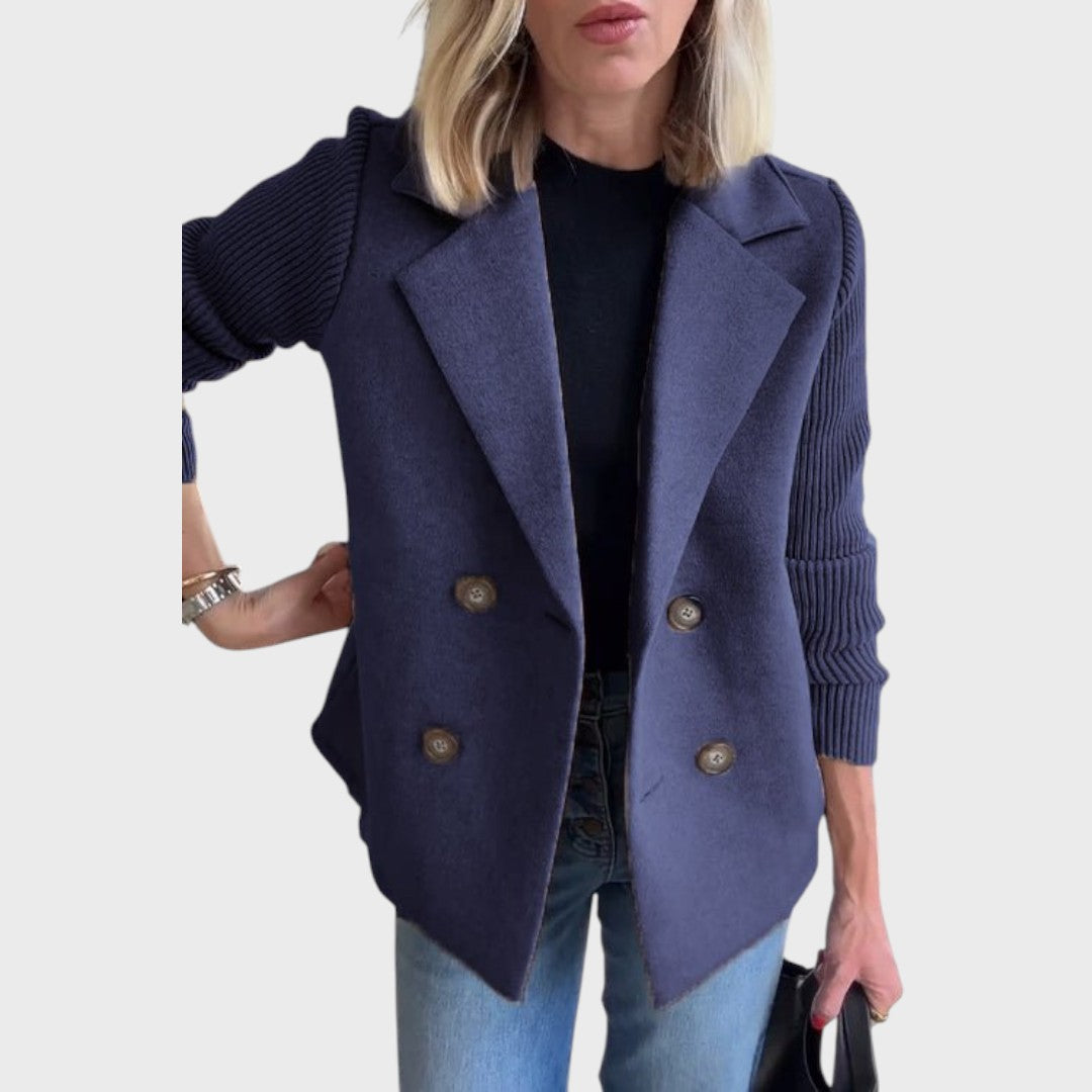 Emma | Elegant blazer med strikærmer