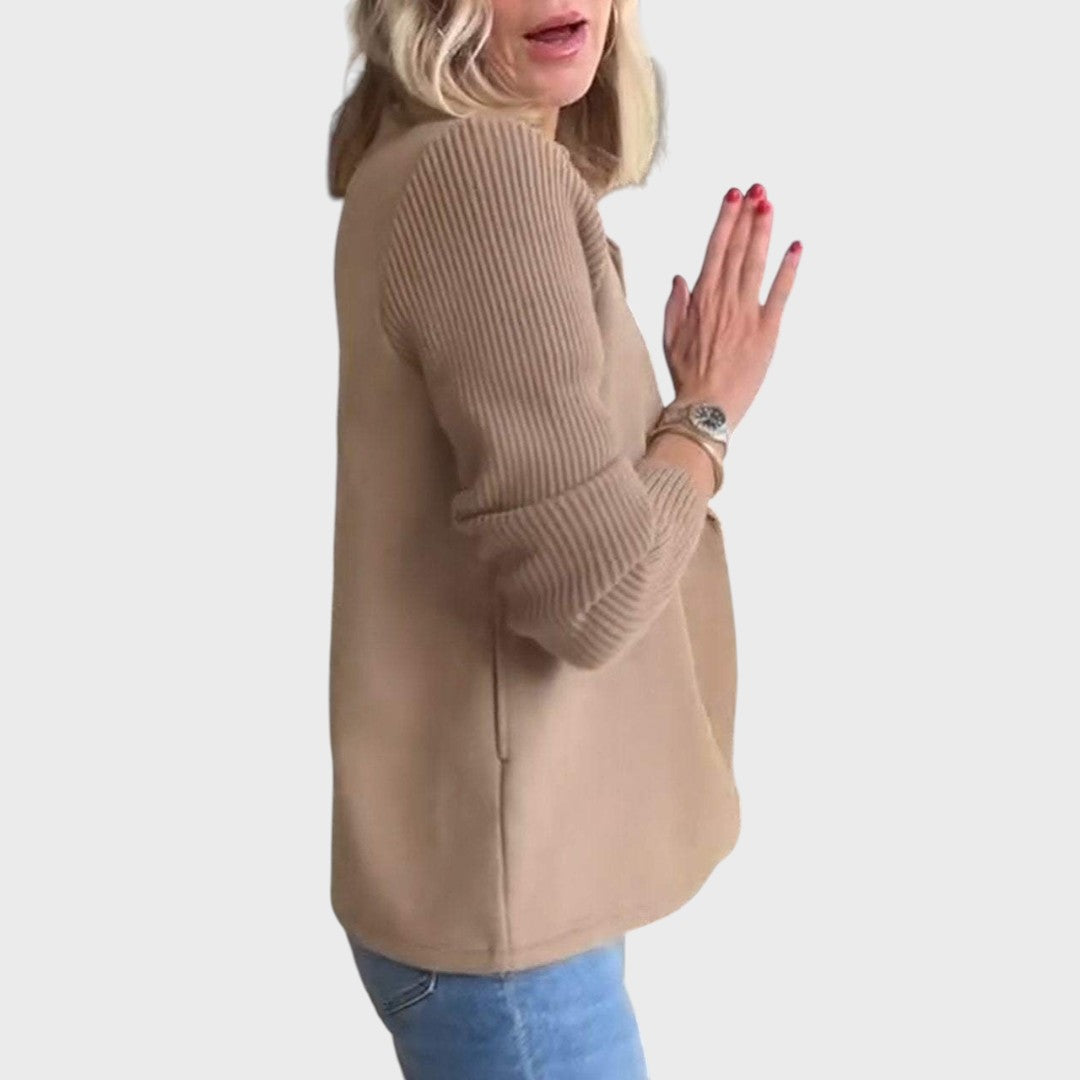 Emma | Elegant blazer med strikærmer
