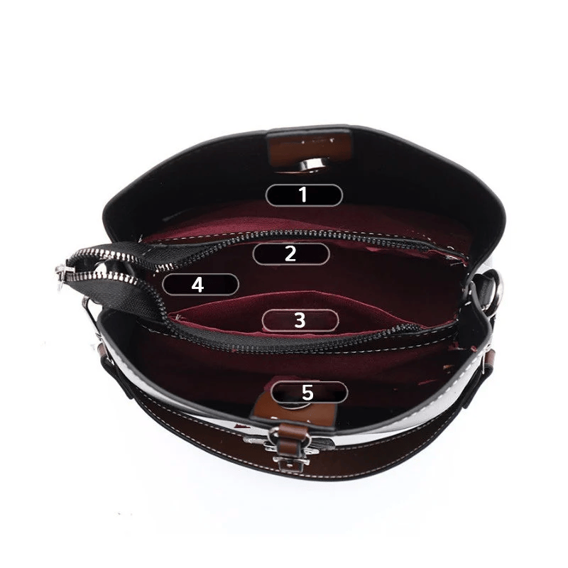 Elegant Læder Crossbody Taske
