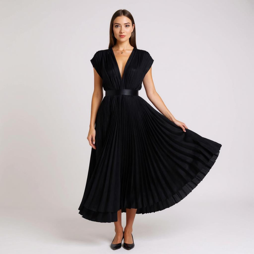 CECILIA | Kjole med V-udskæring