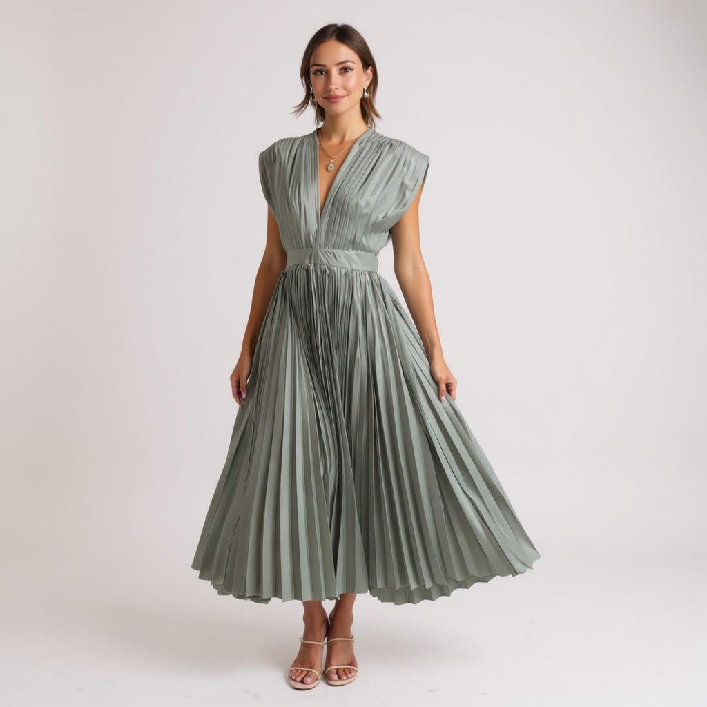 CECILIA | Kjole med V-udskæring