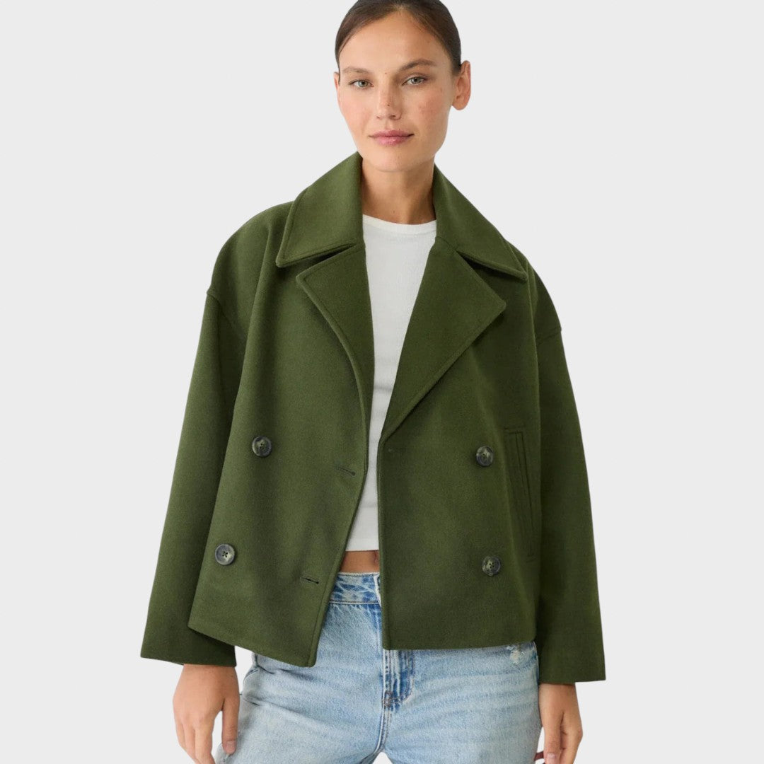 Catrine | Kort dobbeltradet jakke