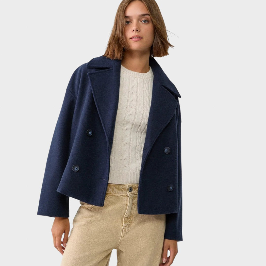 Catrine | Kort dobbeltradet jakke