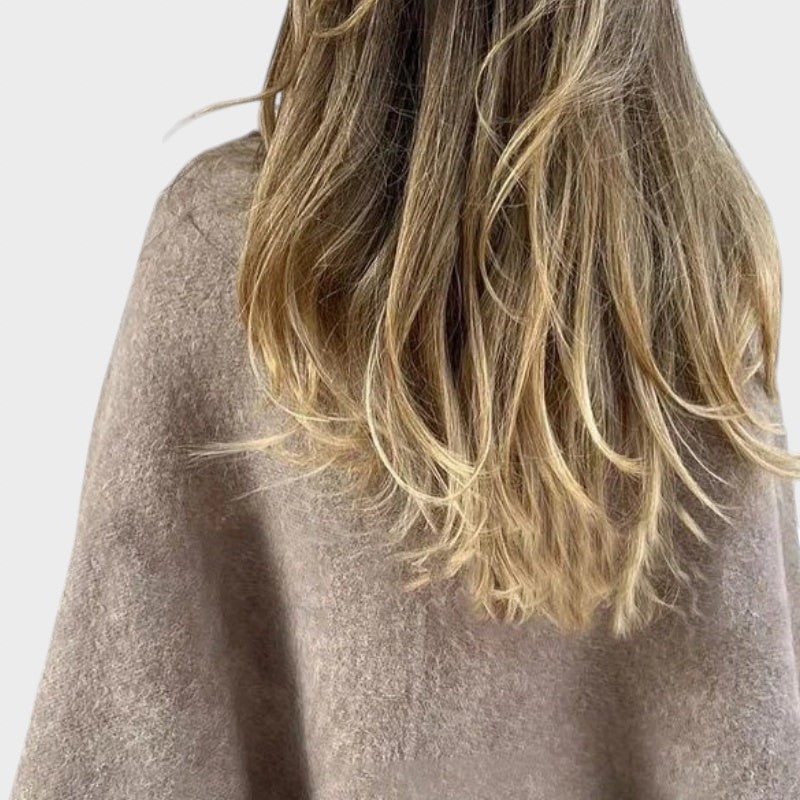 Vanja | Rund hals uldfrakke