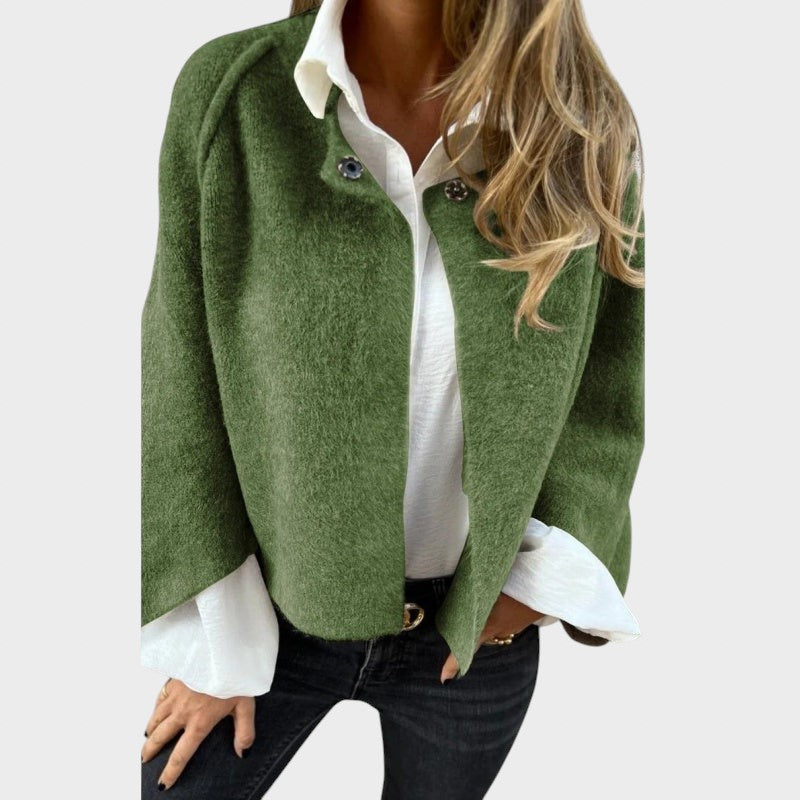 Vanja | Rund hals uldfrakke