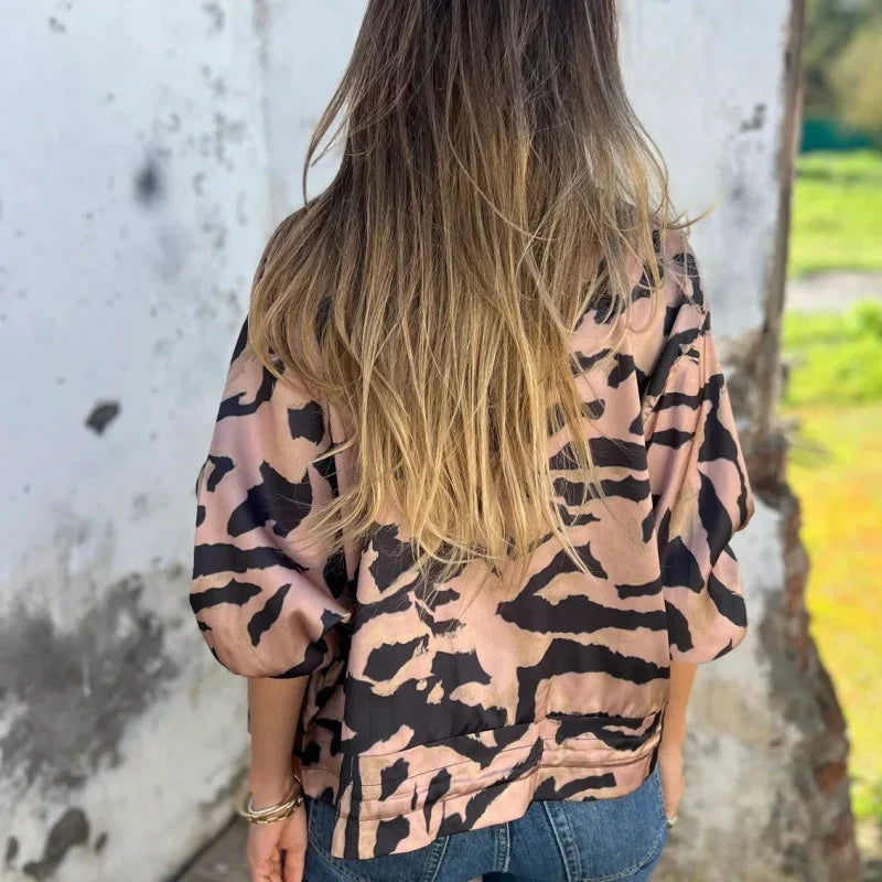 Maria™ | Bomberjakke med zebraprint