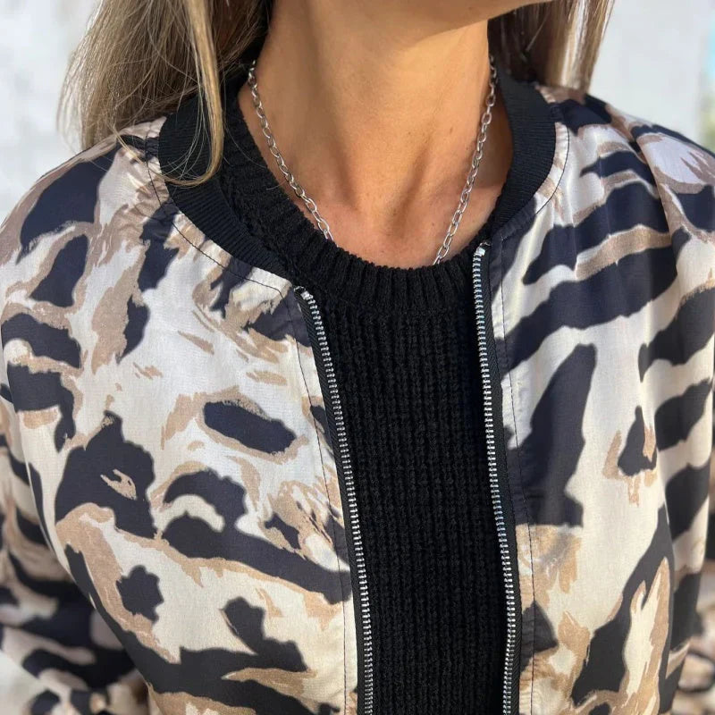 Maria™ | Bomberjakke med zebraprint
