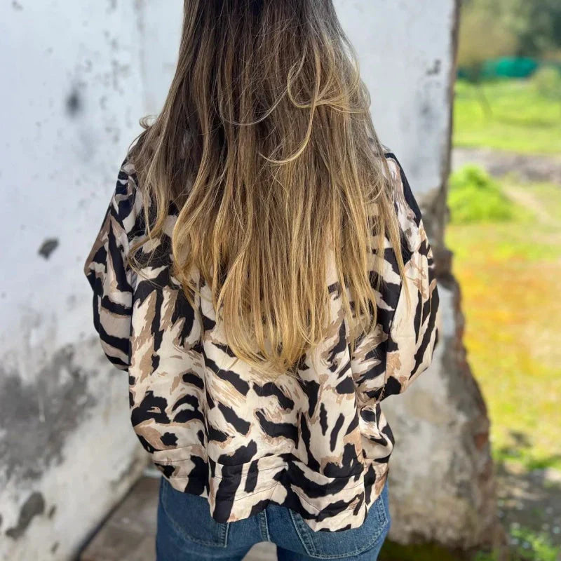 Maria™ | Bomberjakke med zebraprint