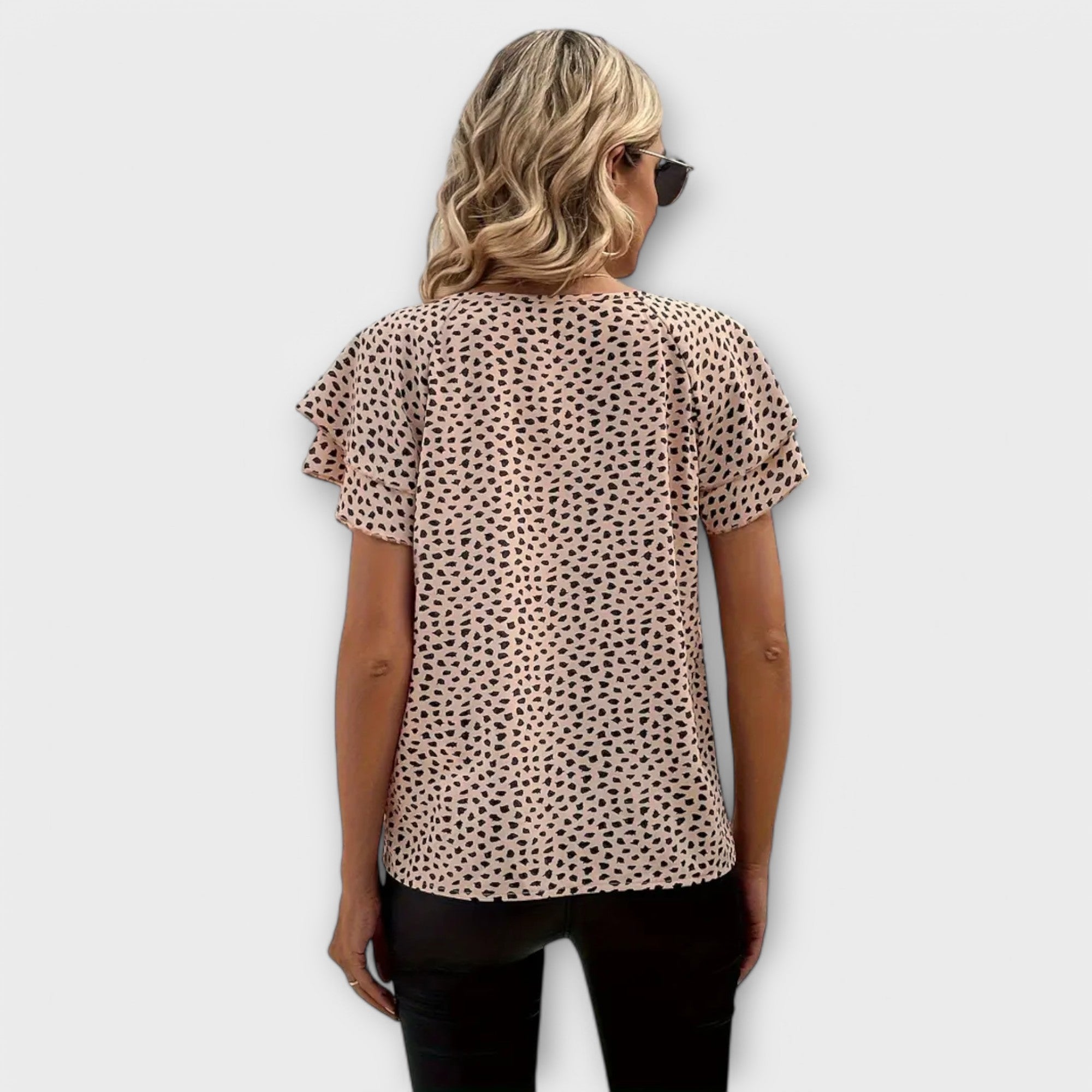 Emily - Bluse med heltrykt mønster