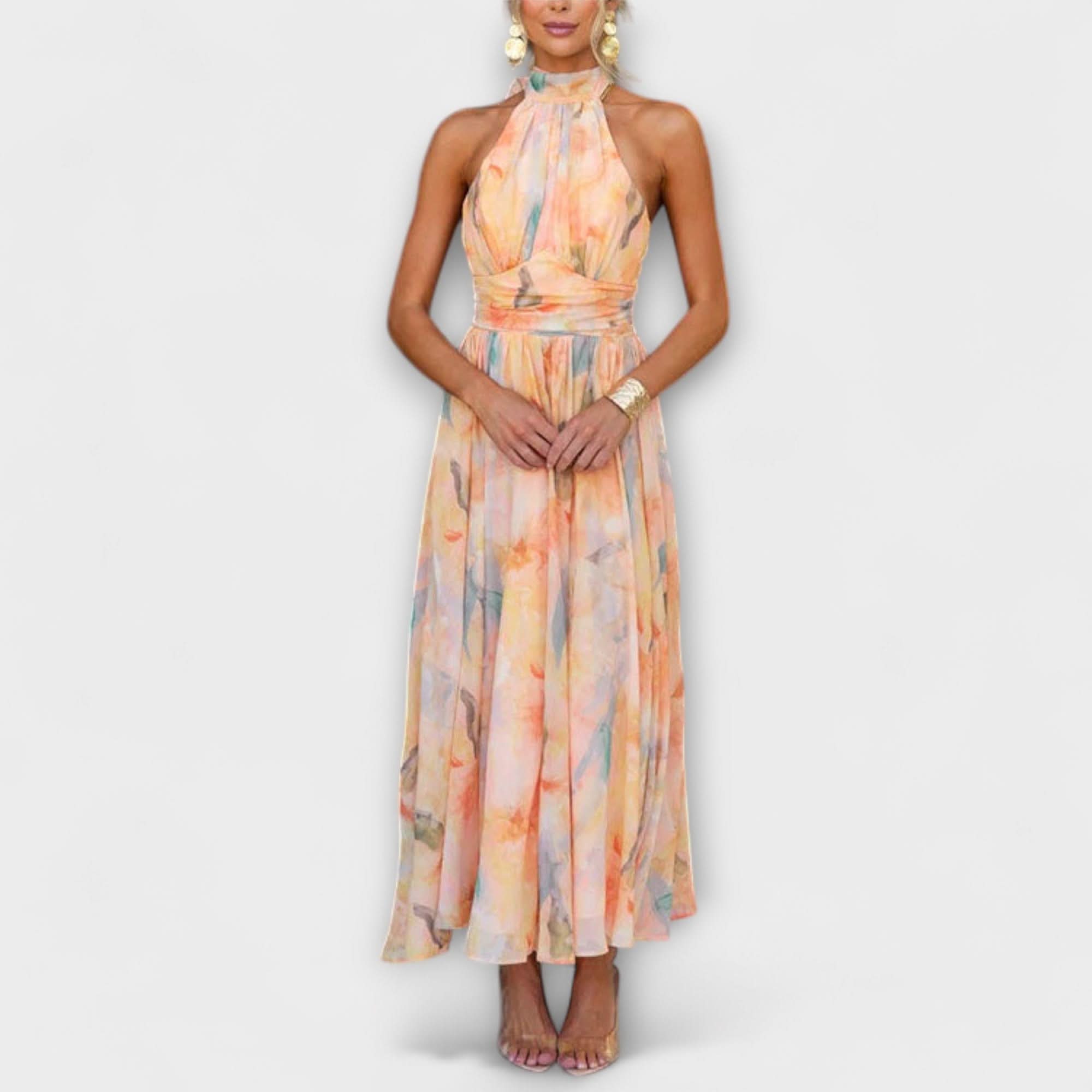 Aurora – Blomster Sommer Maxi Kjole