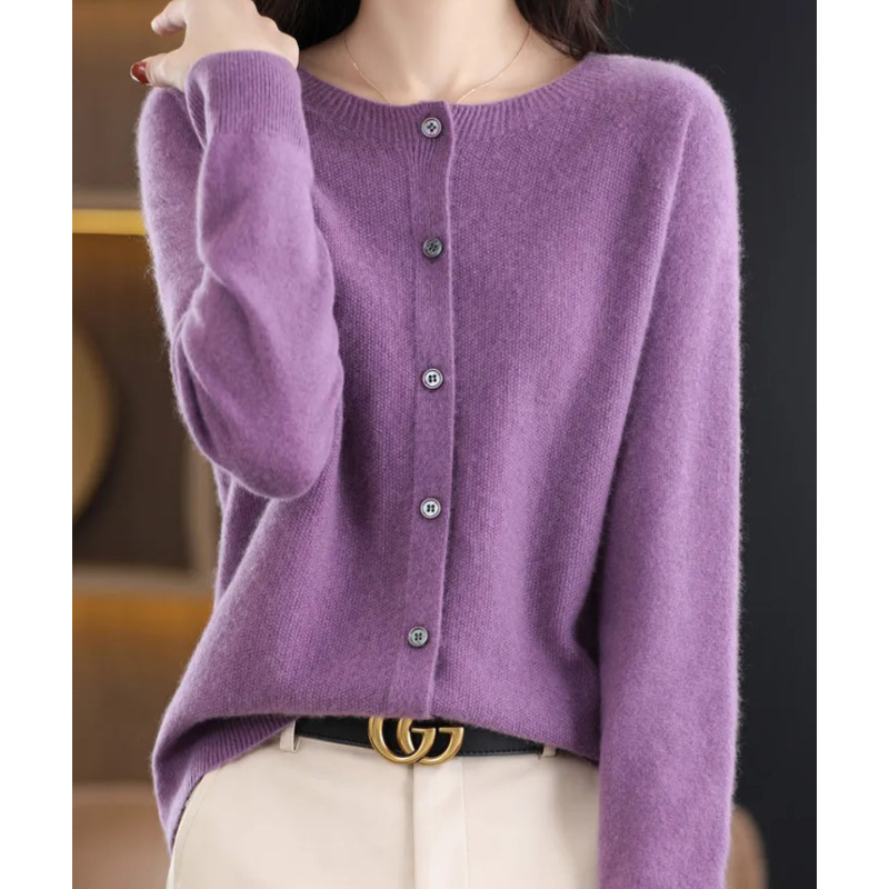 Thura™ | Strikkede sweater med rund hals til kvinder