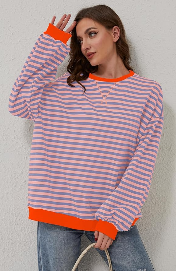 Mana | Stribet oversized sweater
