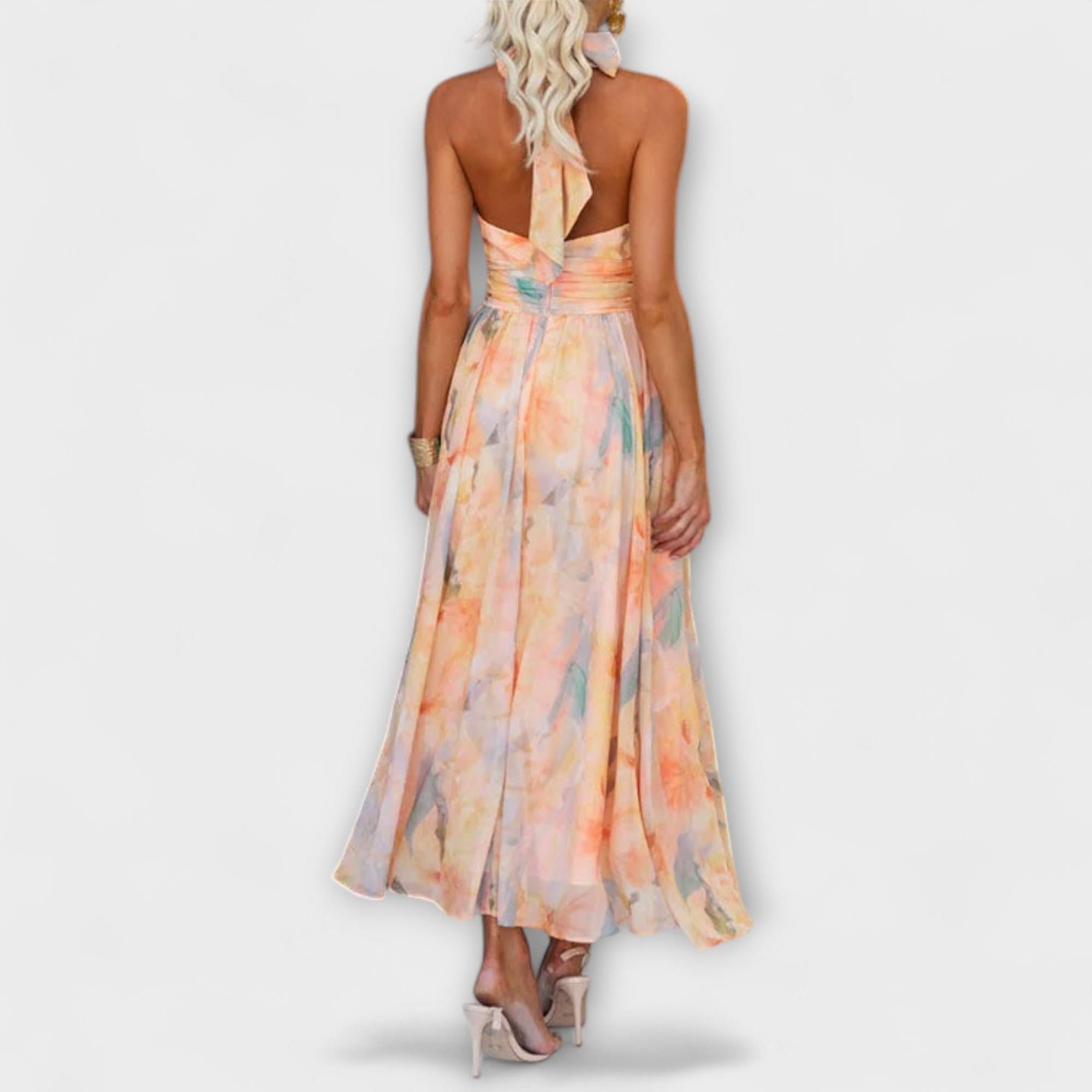 Aurora – Blomster Sommer Maxi Kjole