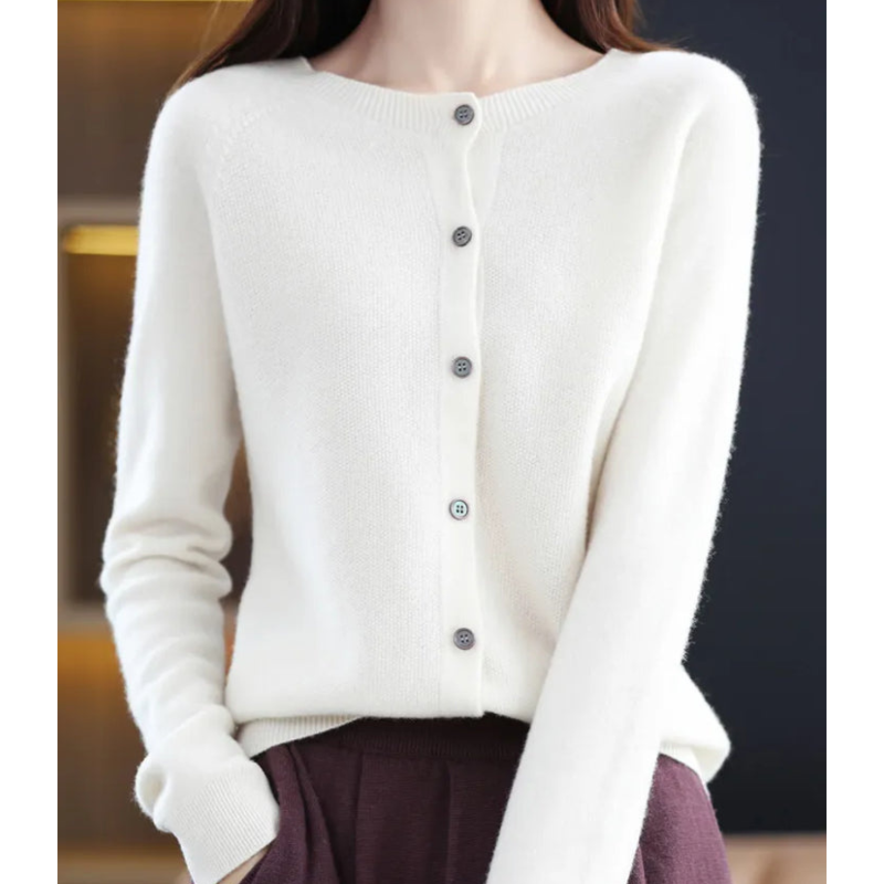 Thura™ | Strikkede sweater med rund hals til kvinder