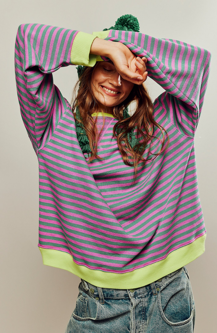Mana | Stribet oversized sweater