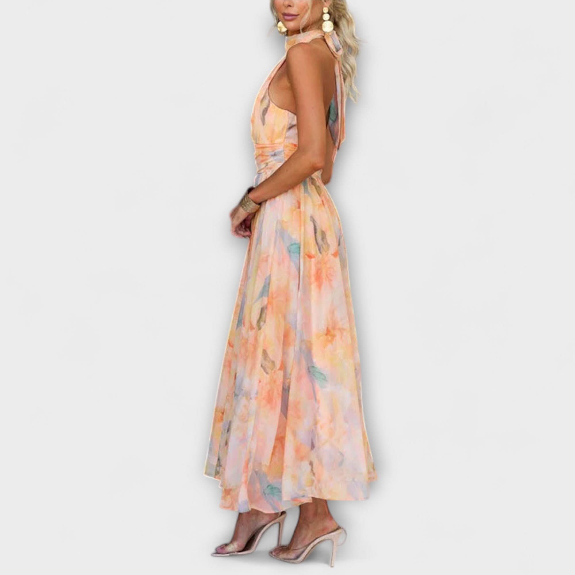 Aurora – Blomster Sommer Maxi Kjole