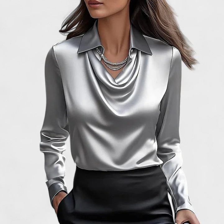 Ilona | Elegant satinbluse