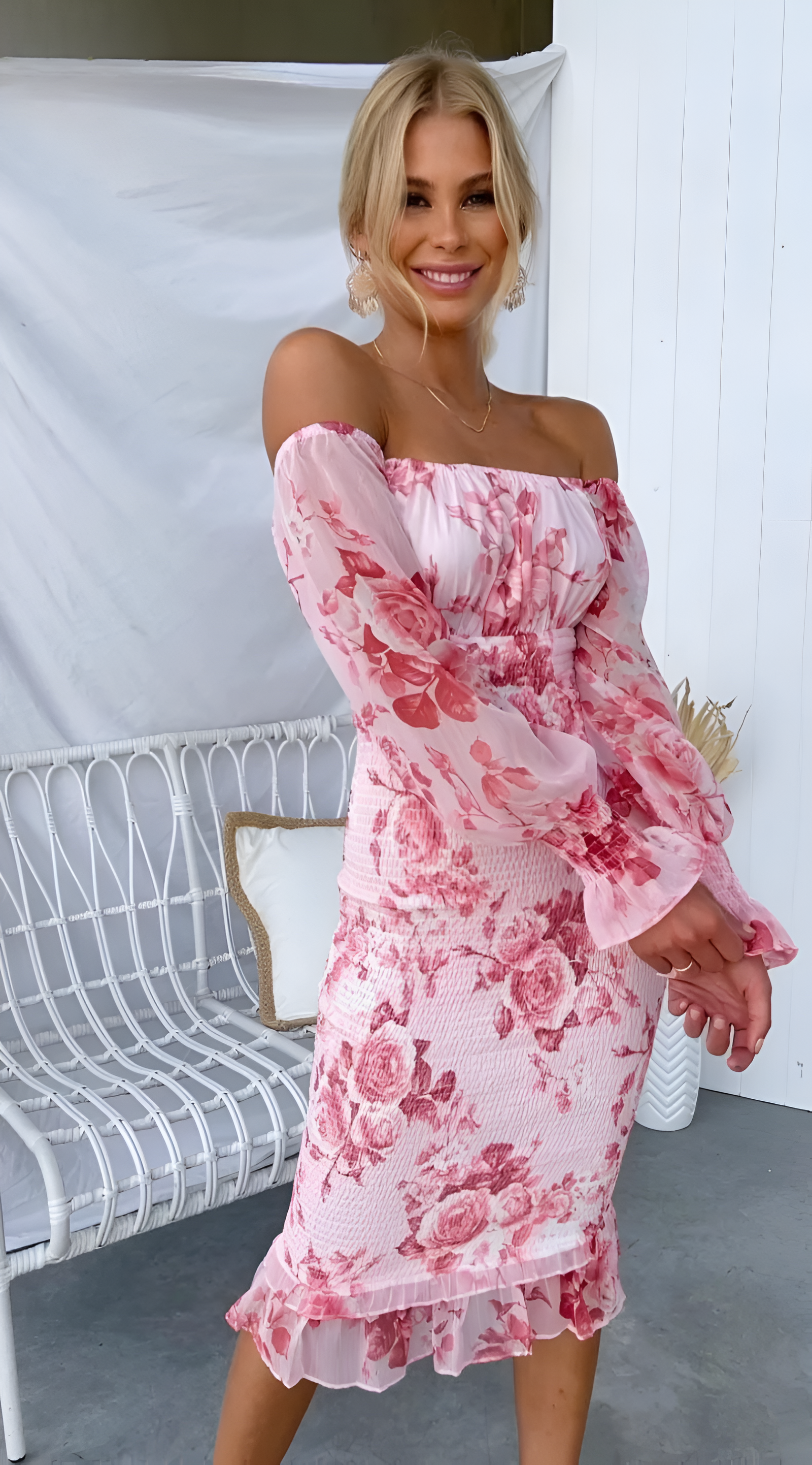 Eleanor | Blomstrende Elegance Kjole