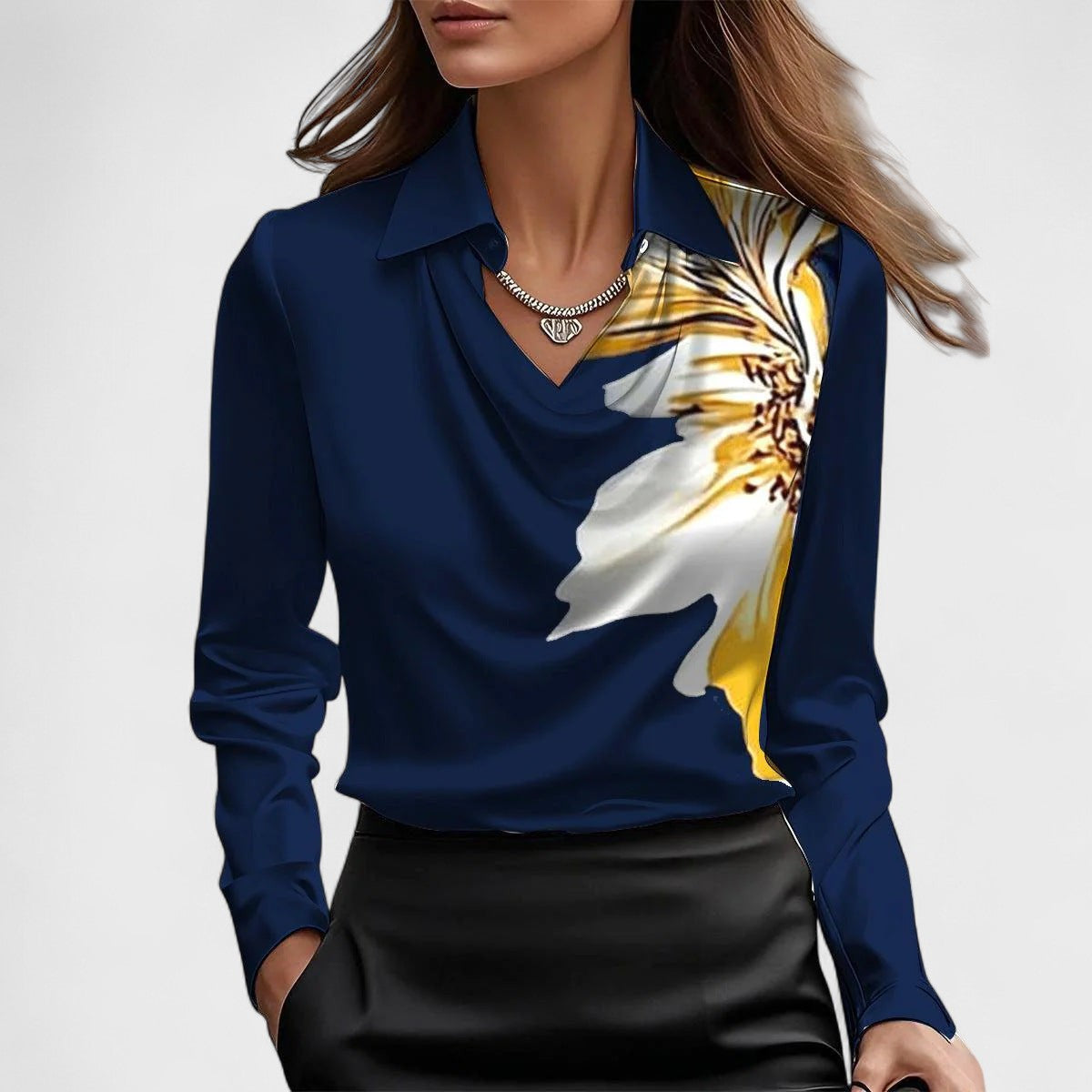 Ilona | Elegant satinbluse