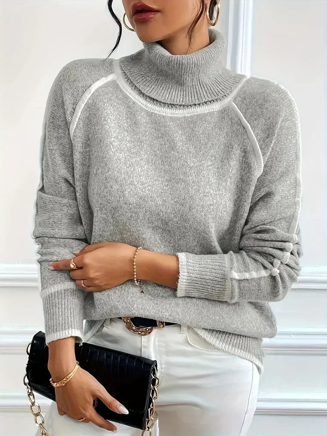 Elle | Varm rullekravesweater til kvinder