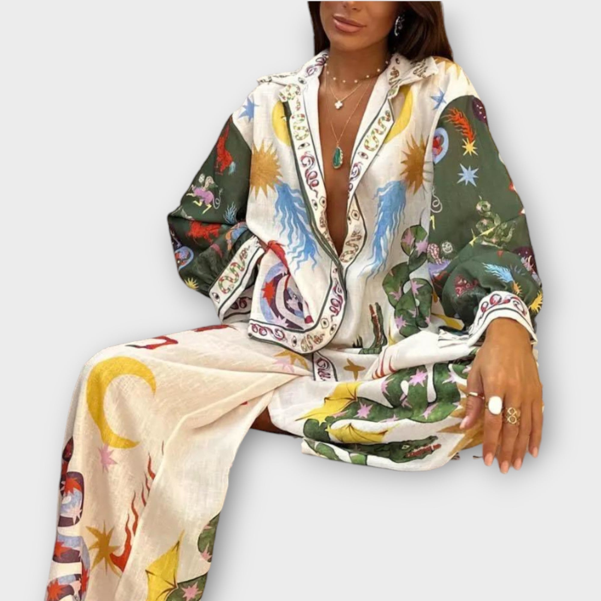 Stella - Elegant to-delt dameoutfit