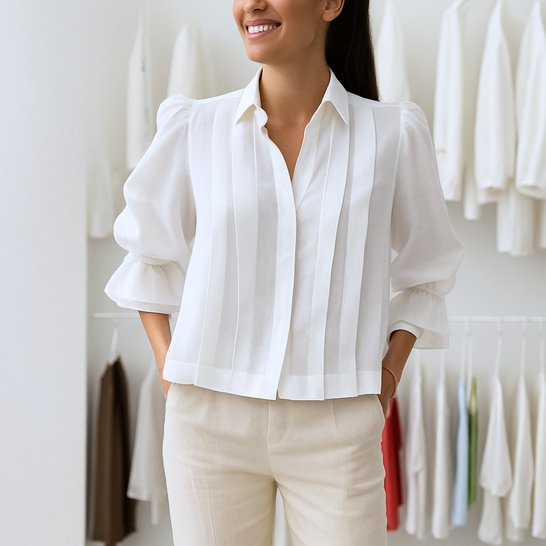 Vienna Plisseret Bluse