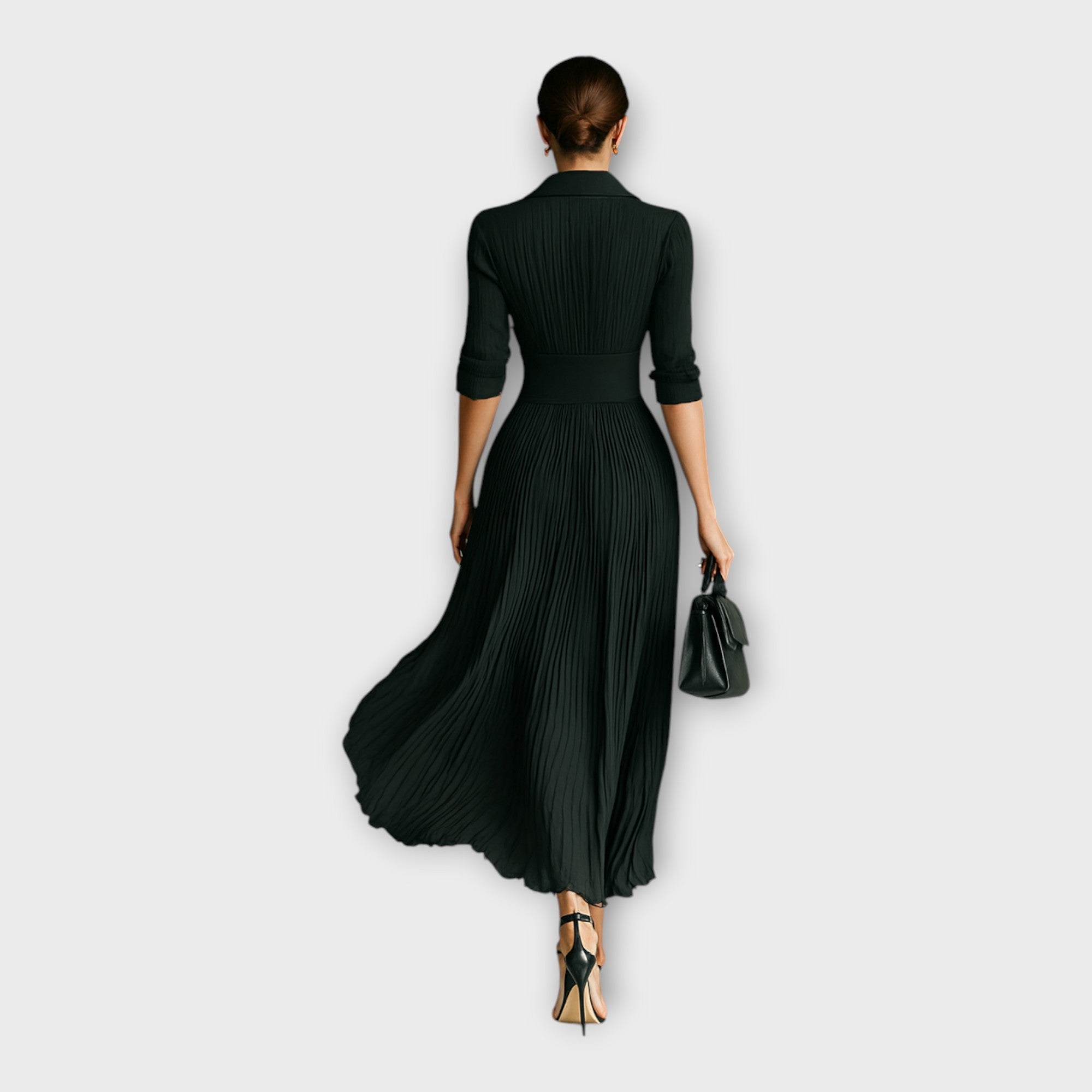 Lang kjole med raffineret elegance