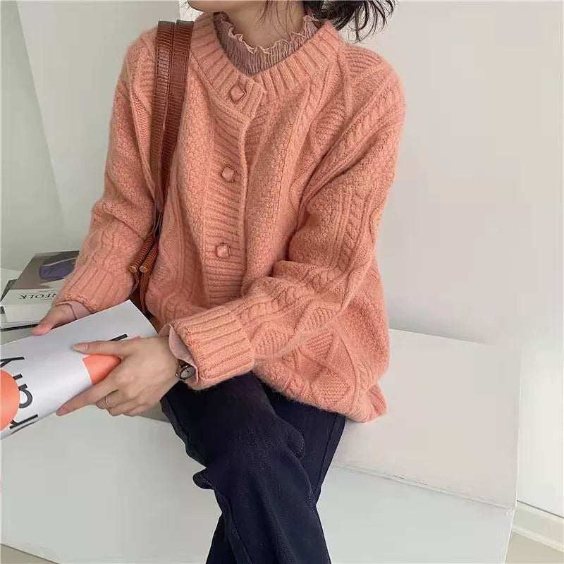Marzia | Blød cardigan i flettet uld