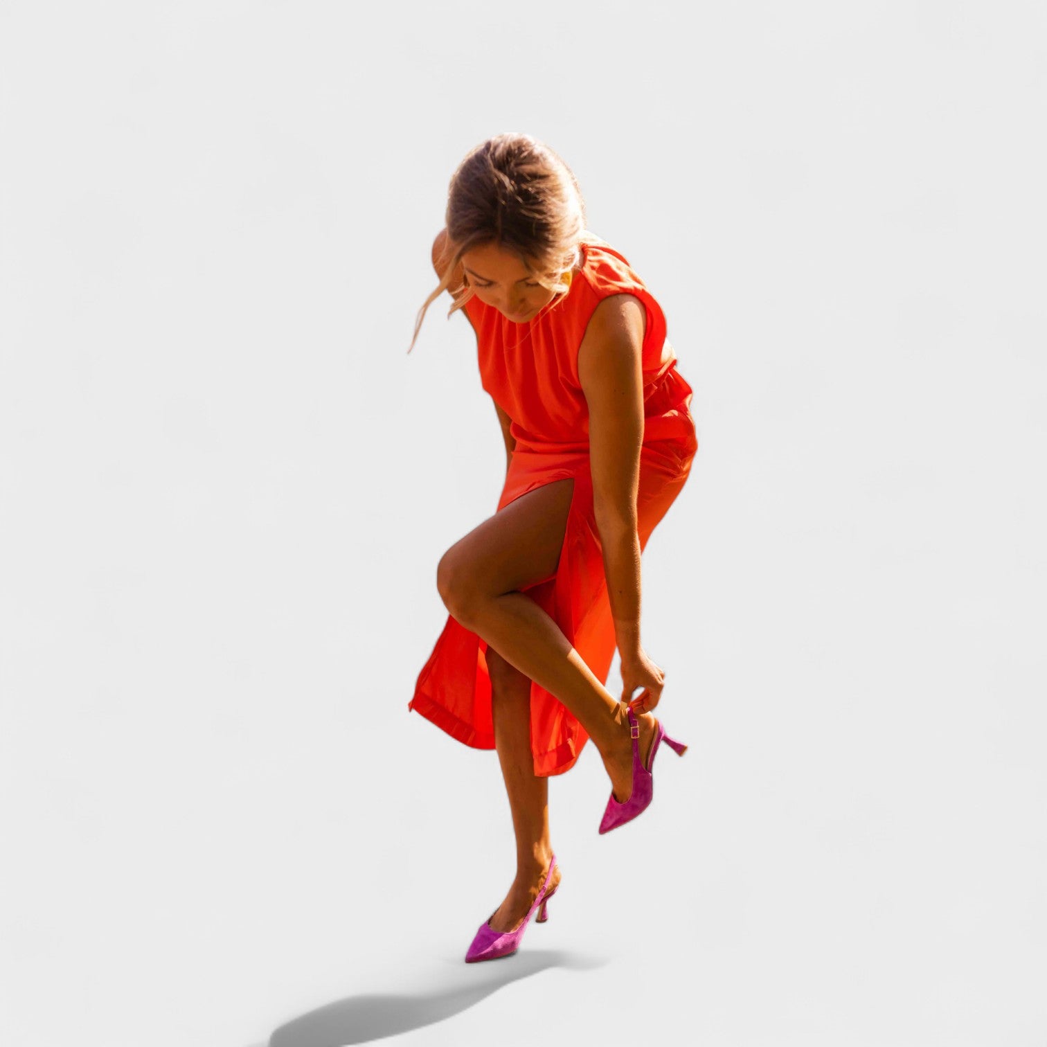 Tory – Sommer satin kjole med split