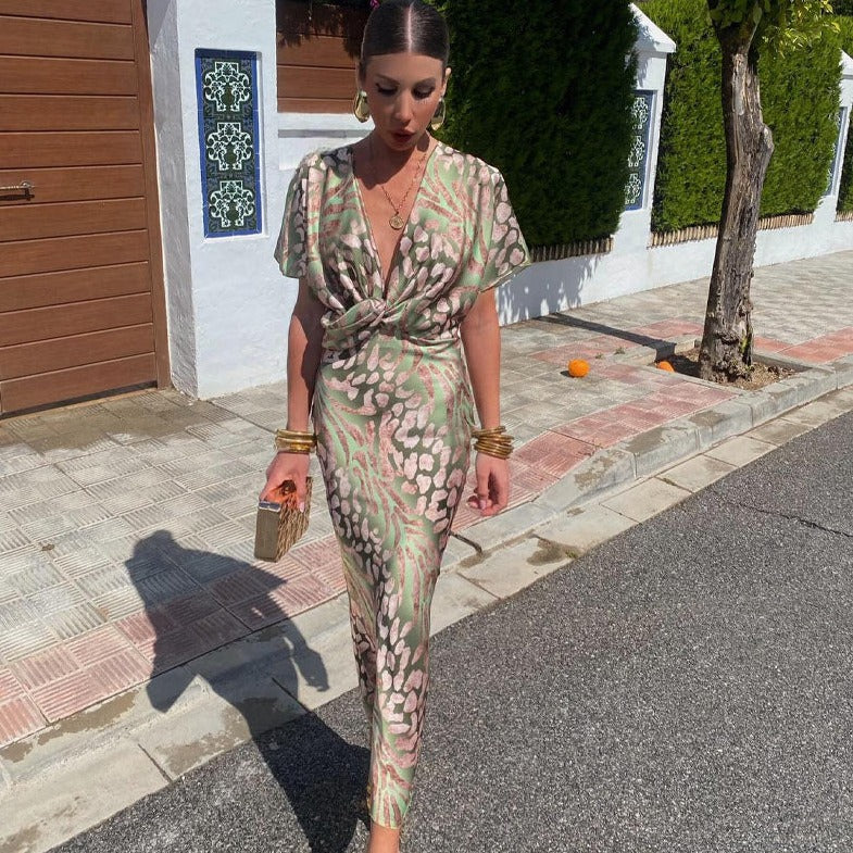 Roxane | V-Hals Maxi Kjole