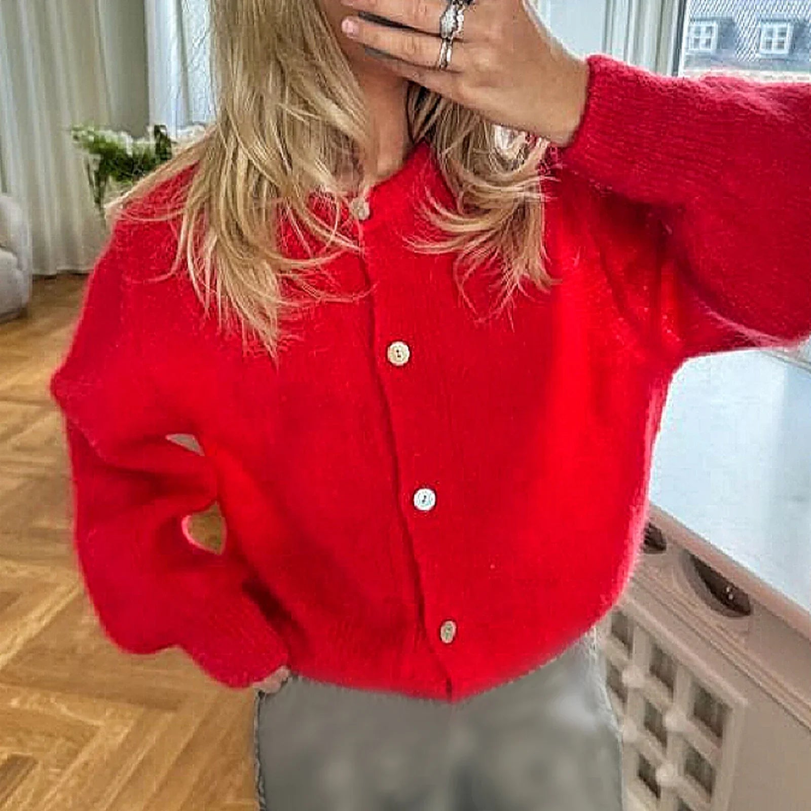 Lone | Blød cardigan i uldstrik
