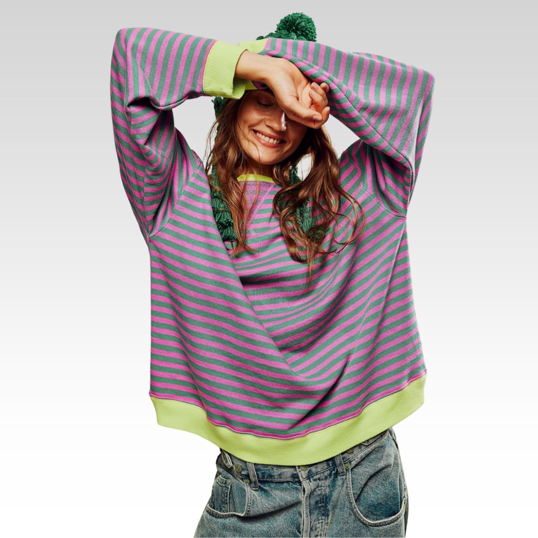 Mana | Stribet oversized sweater