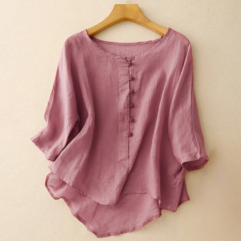 Valeria Curve-Hem Bluse