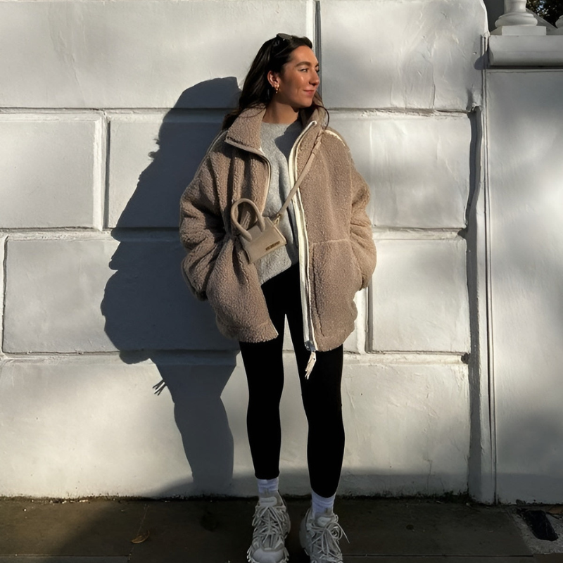 Kaja™ | Blød teddyfrakke