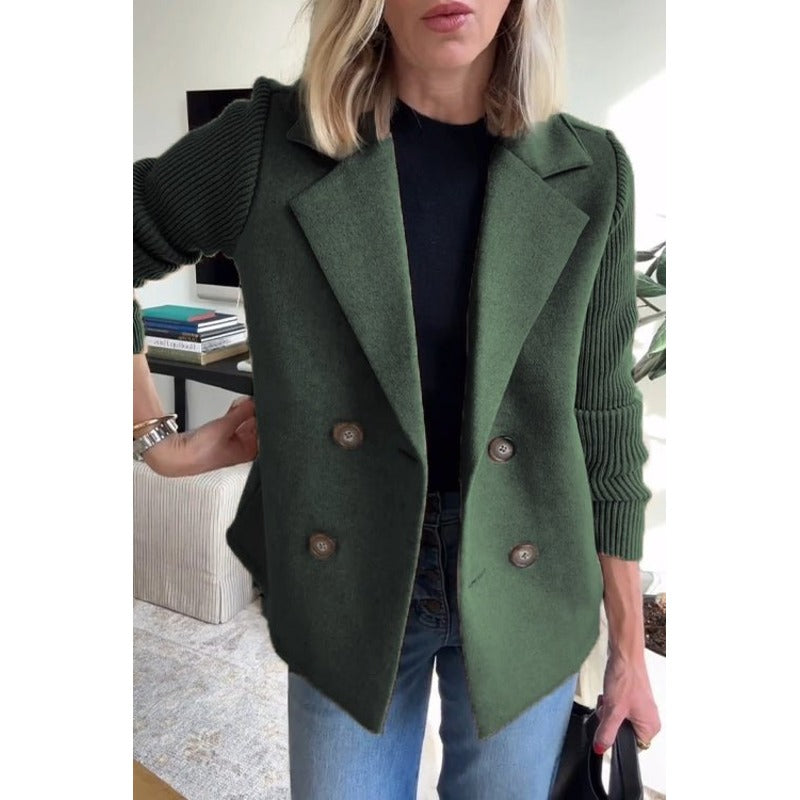 Amora™ | Elegant blazer med strikkede ærmer