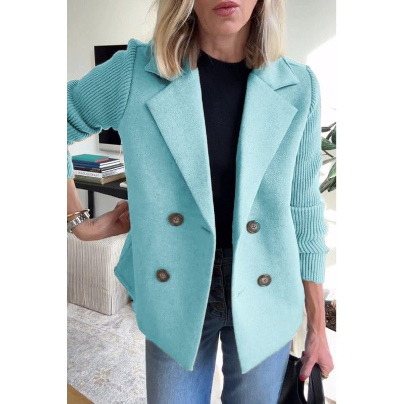 Amora™ | Elegant blazer med strikkede ærmer