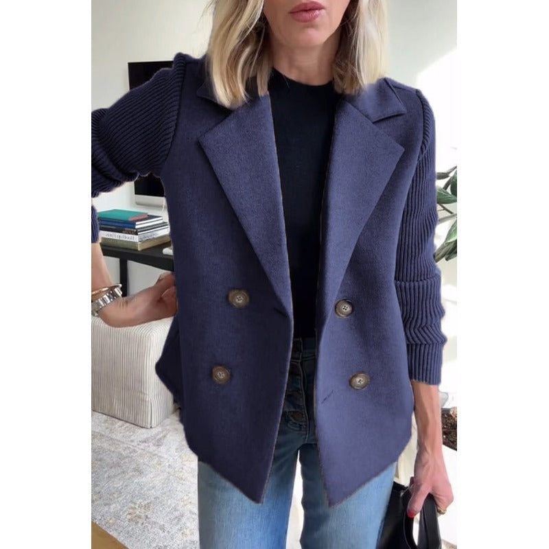 Amora™ | Elegant blazer med strikkede ærmer