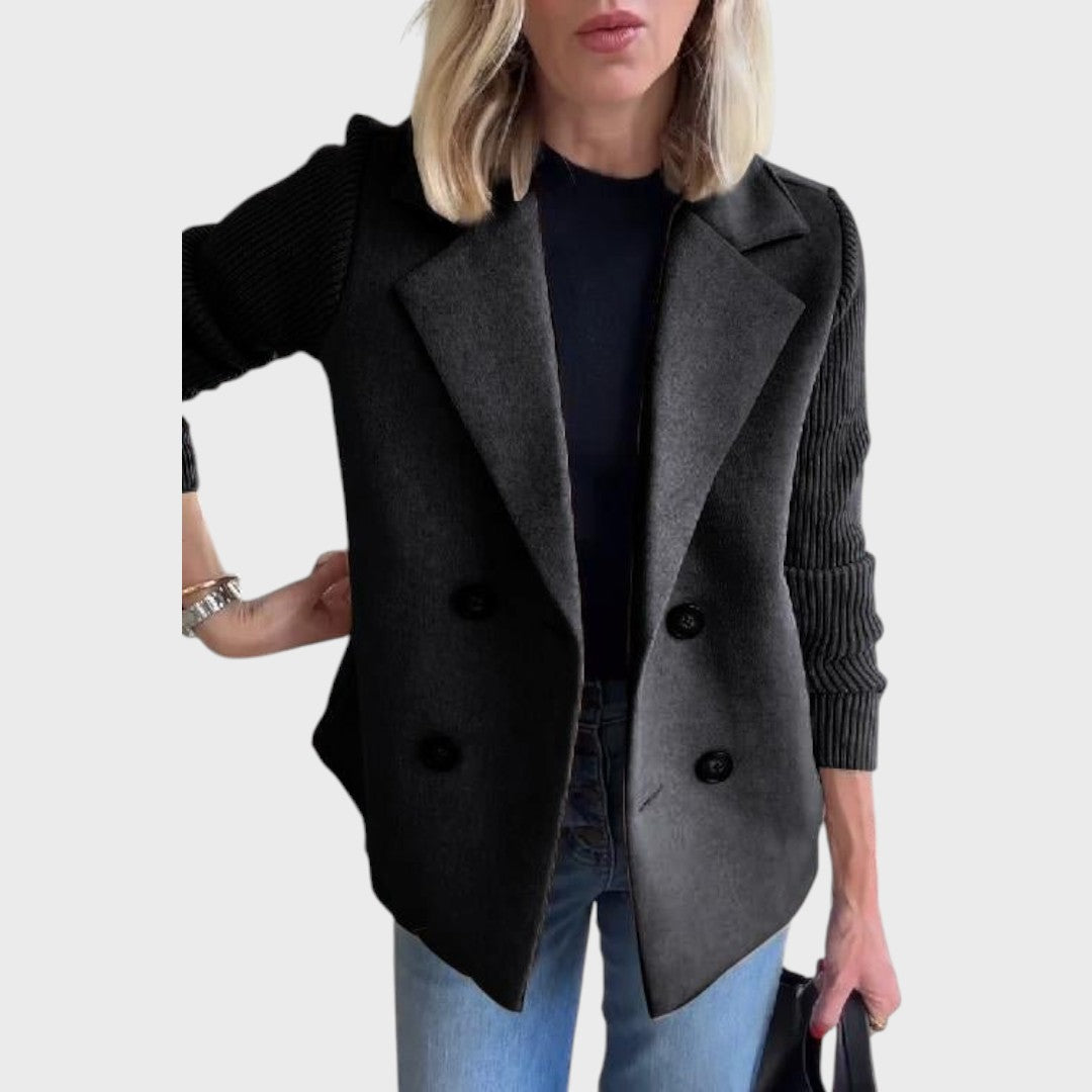 Emma | Elegant blazer med strikærmer
