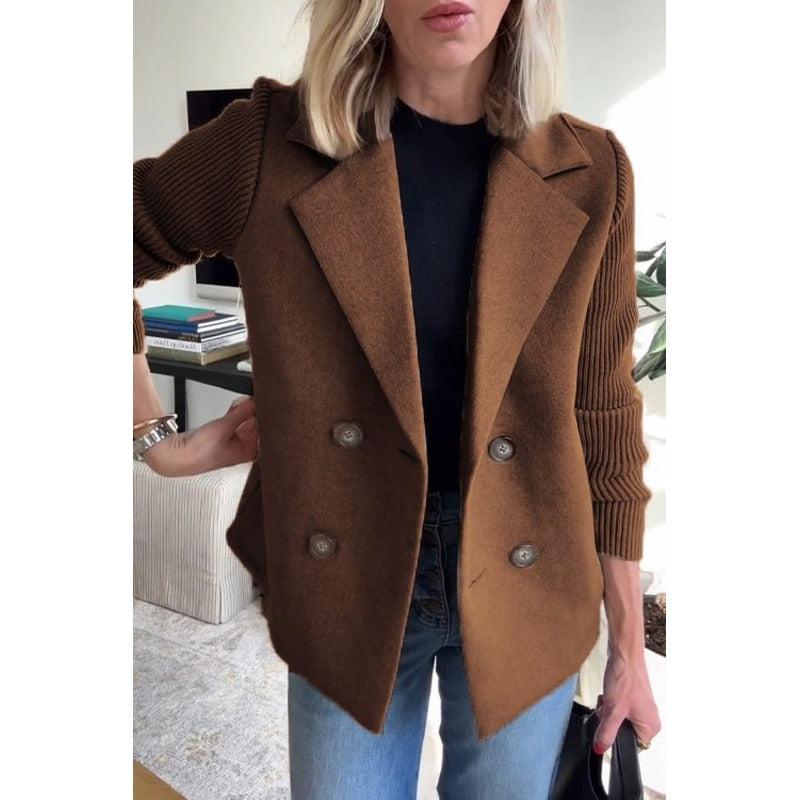 Amora™ | Elegant blazer med strikkede ærmer