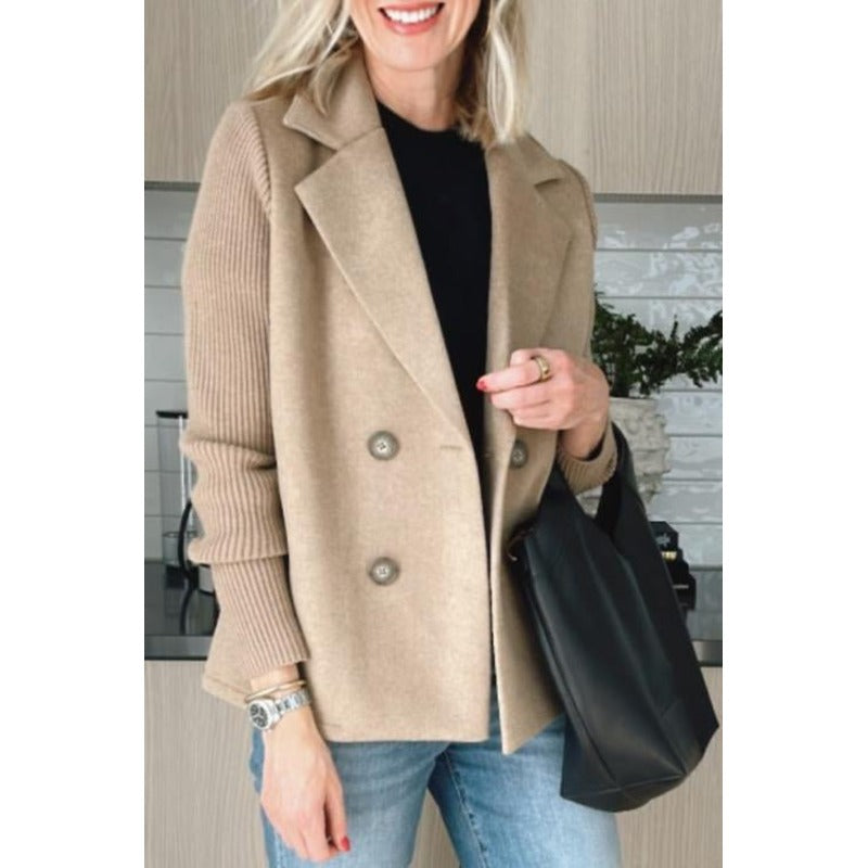 Amora™ | Elegant blazer med strikkede ærmer