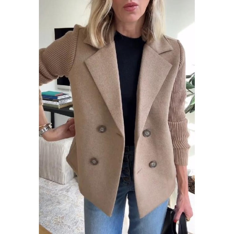 Amora™ | Elegant blazer med strikkede ærmer