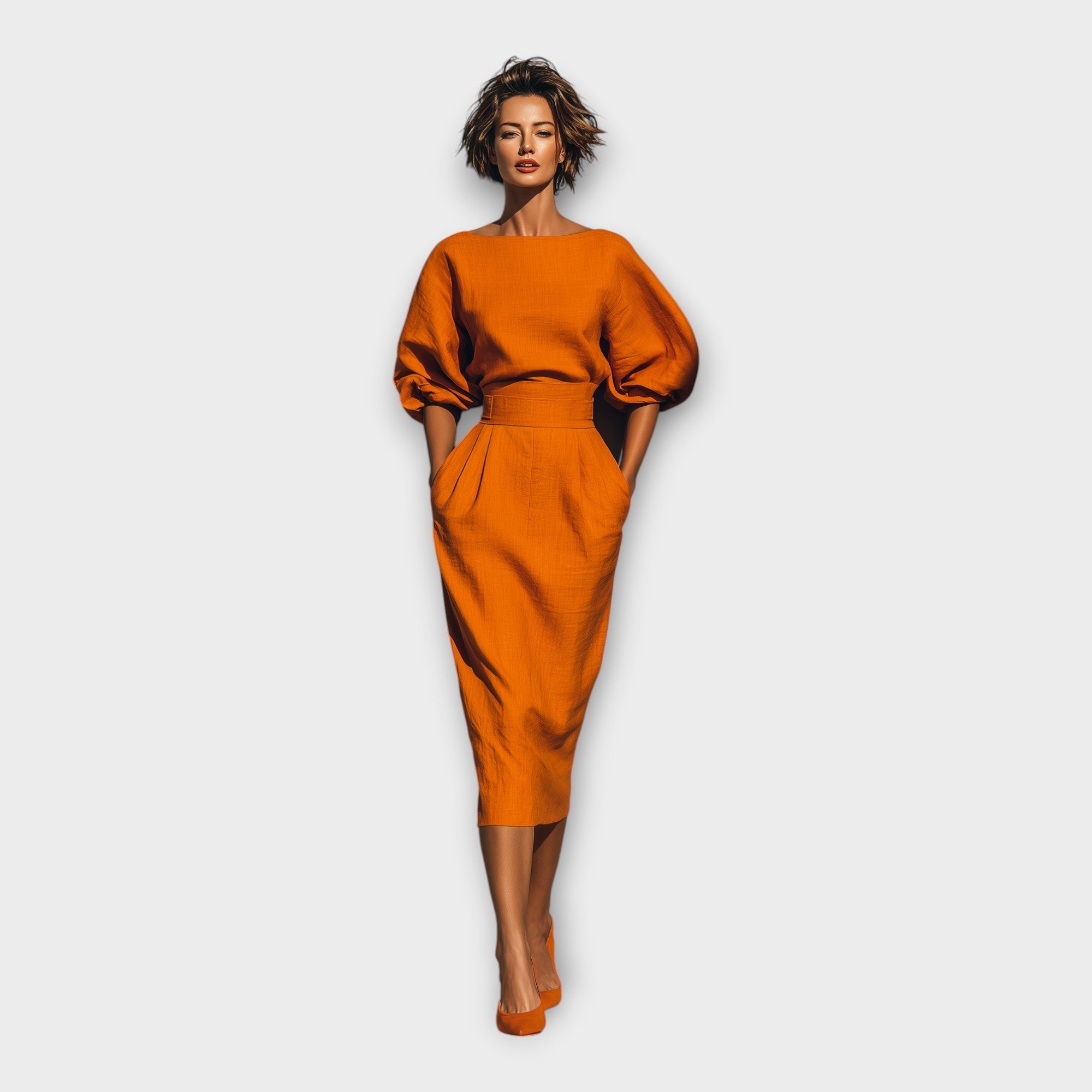Elegant kjole med raffineret design og minimal æstetik