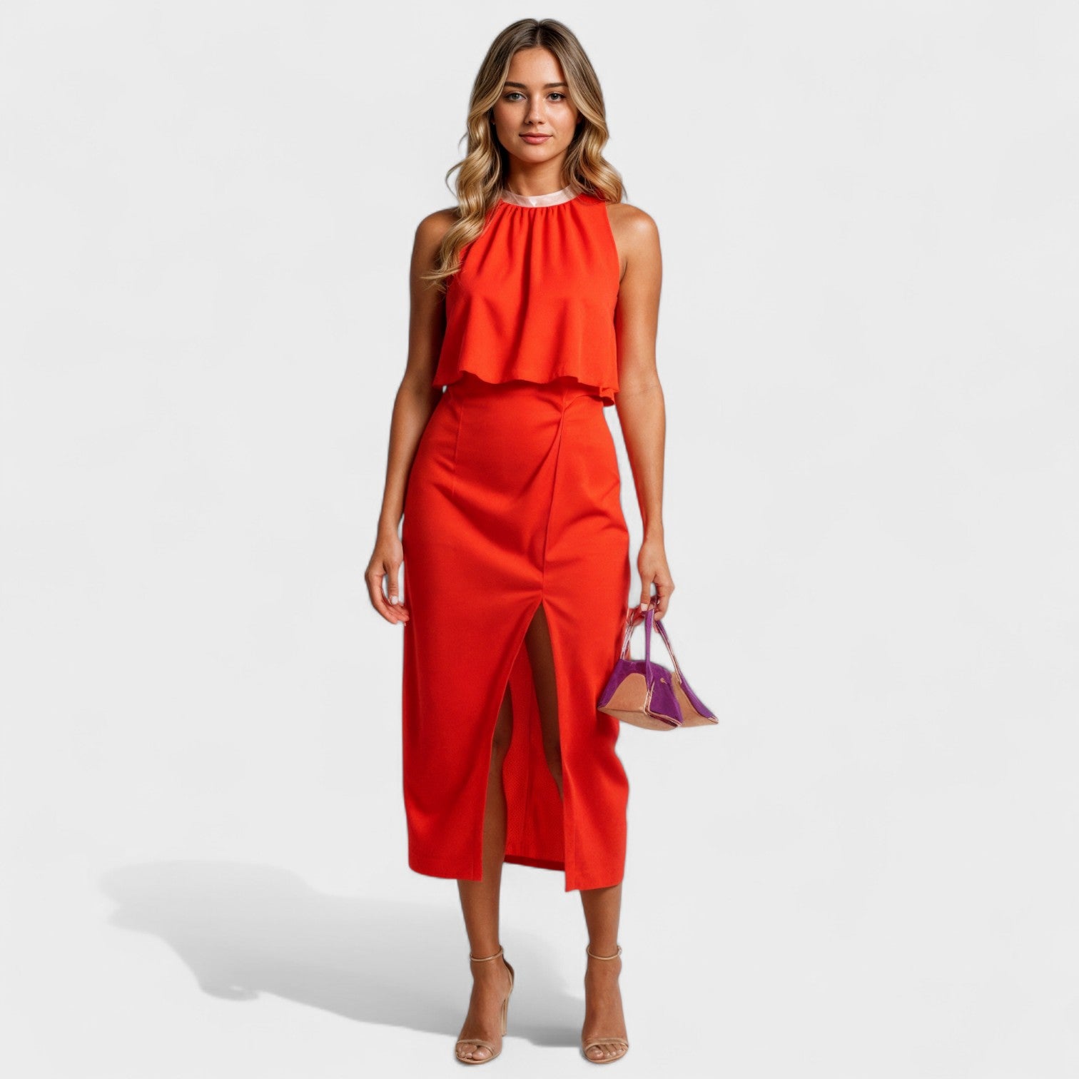 Tory – Sommer satin kjole med split