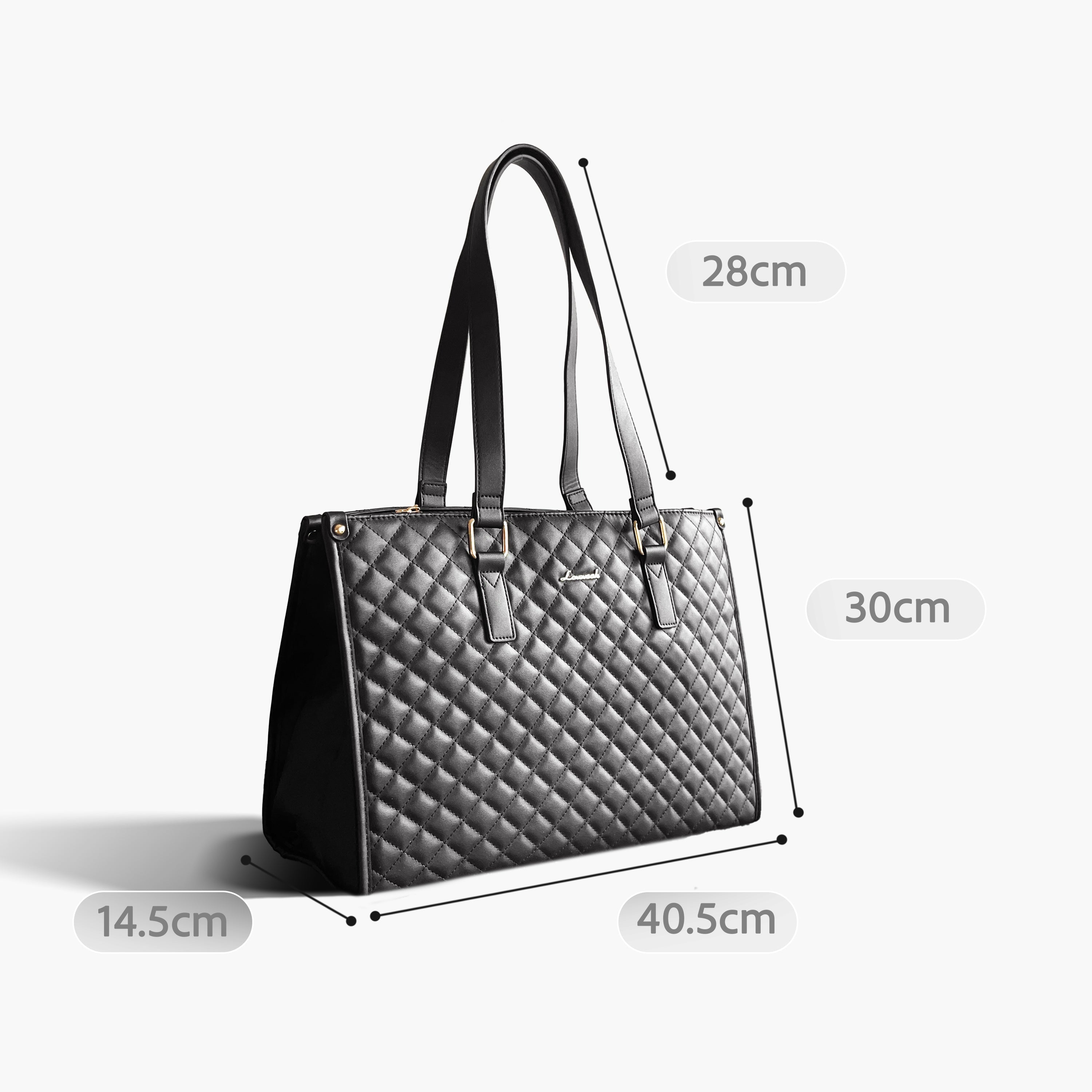 3-i-1 Læder Håndtaske + Matchende Clutch (GAVE)