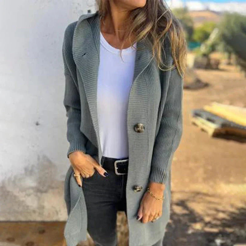 Alina | Lang cardigan i blødt strik